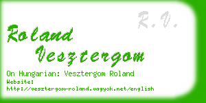 roland vesztergom business card